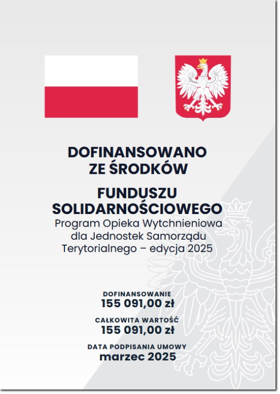 Plakat o dofinansowaniu POW